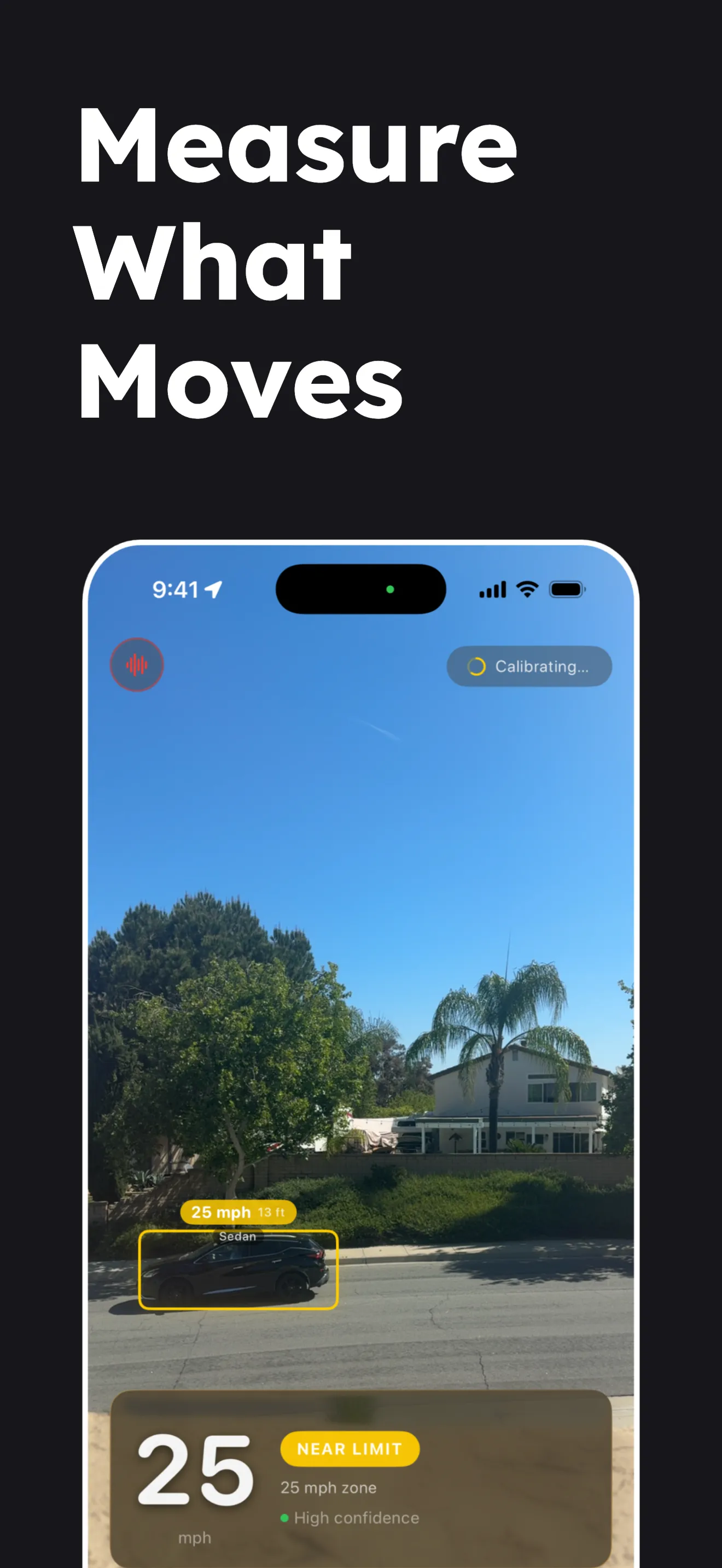 Measure what moves: live vehicle detection with a speed HUD.