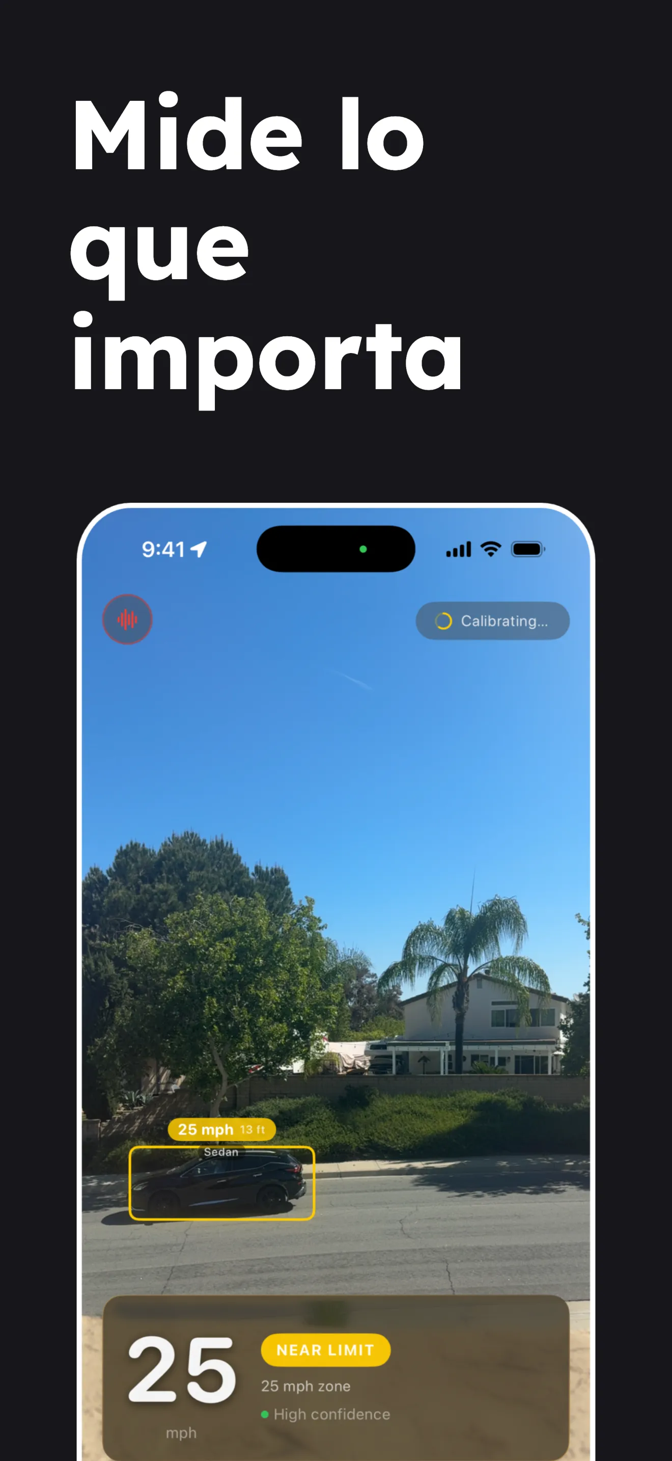 Mide lo que se mueve: detección de vehículos en vivo con HUD de velocidad.
